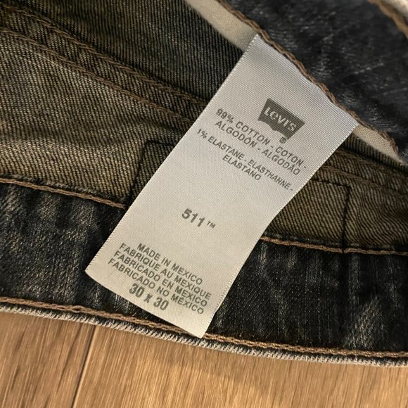Levi's 511 Denim Slim Fit Casual Modern Mens Size 30x30 Medium Blue Wash - Picture 3 of 7